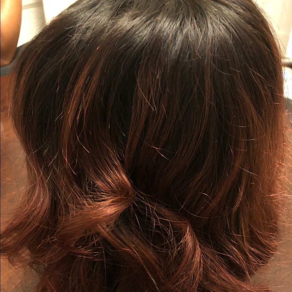 8 inch ombré lace front human hair wig.